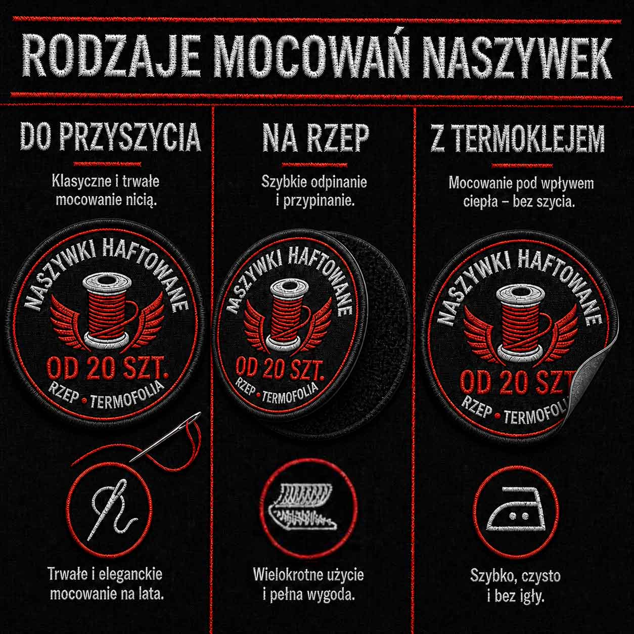 Jak przymocować naszywkę na odzież roboczą